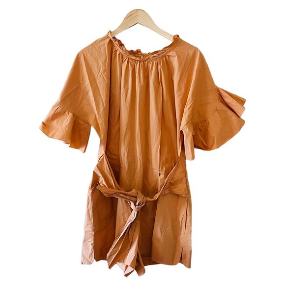 Genny Poplin Tie Front Romper Size 12 - Picture 2 of 12